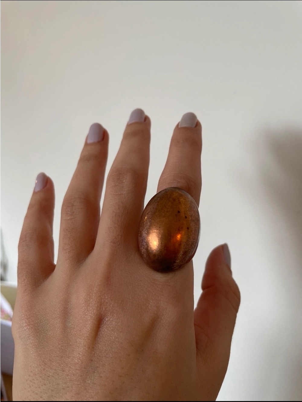 Statement Oval Dome Ring in Antique Copper - Women Jewelry